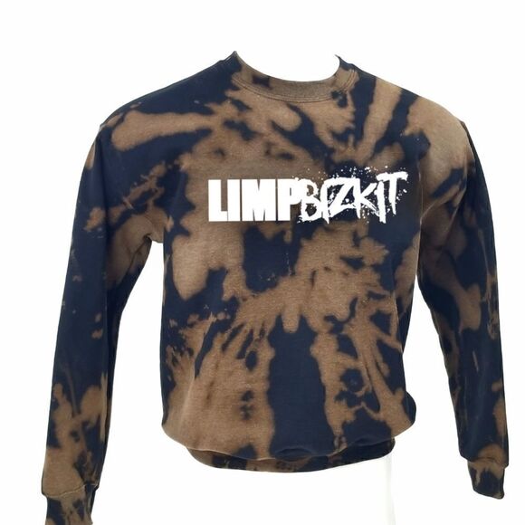 LIMP BIZKIT Rock Band Acid Wash Distressed Pullover Crewneck Sweatshirt rap tee - Picture 2 of 5